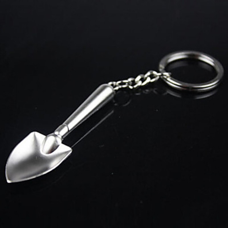 Mini Ice Cream Spoon Shovel Shovel Key Organizer Metal Spade Simulation Tools Key Holder Ring Chain Gift