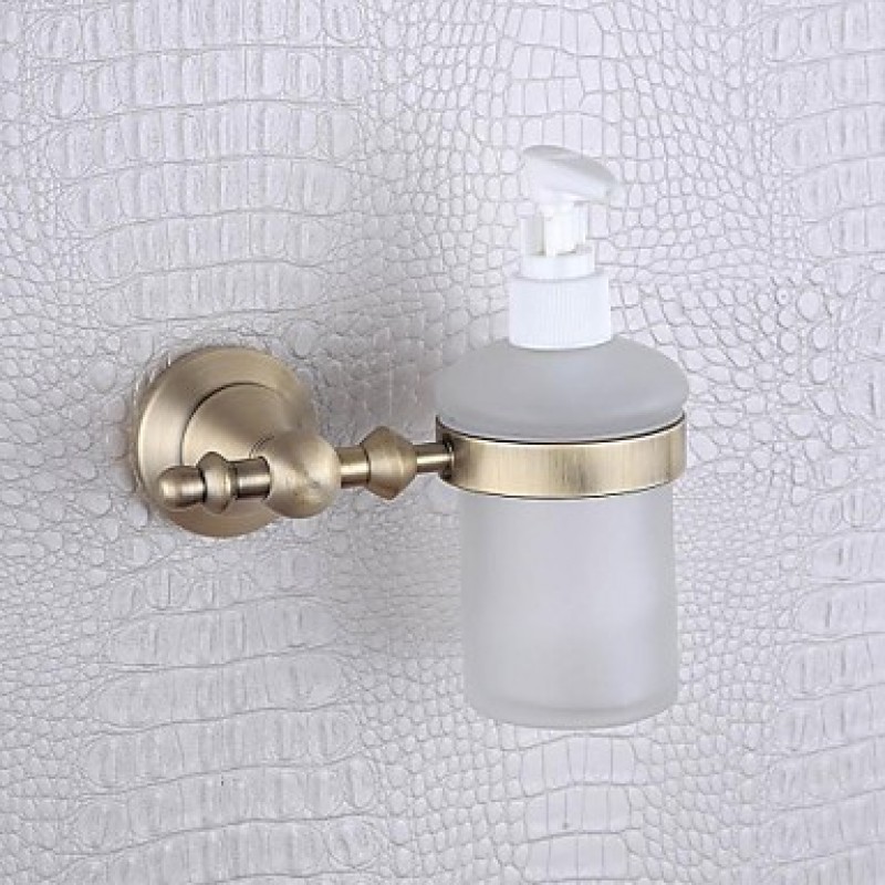 Soap Dispenser Antique Bronze Wall Mounted 16x9x16...