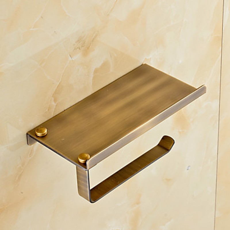 Polished Brass Finishing Solid Brass Material toilet paper holder bathroom mobile holder toilet paper holder