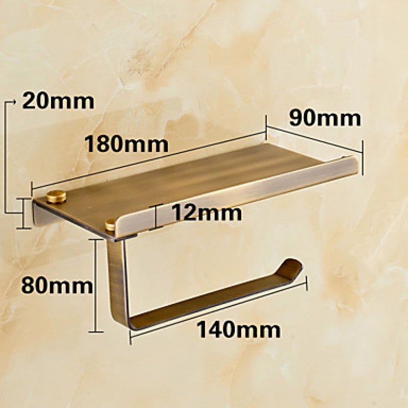 Polished Brass Finishing Solid Brass Material toilet paper holder bathroom mobile holder toilet paper holder