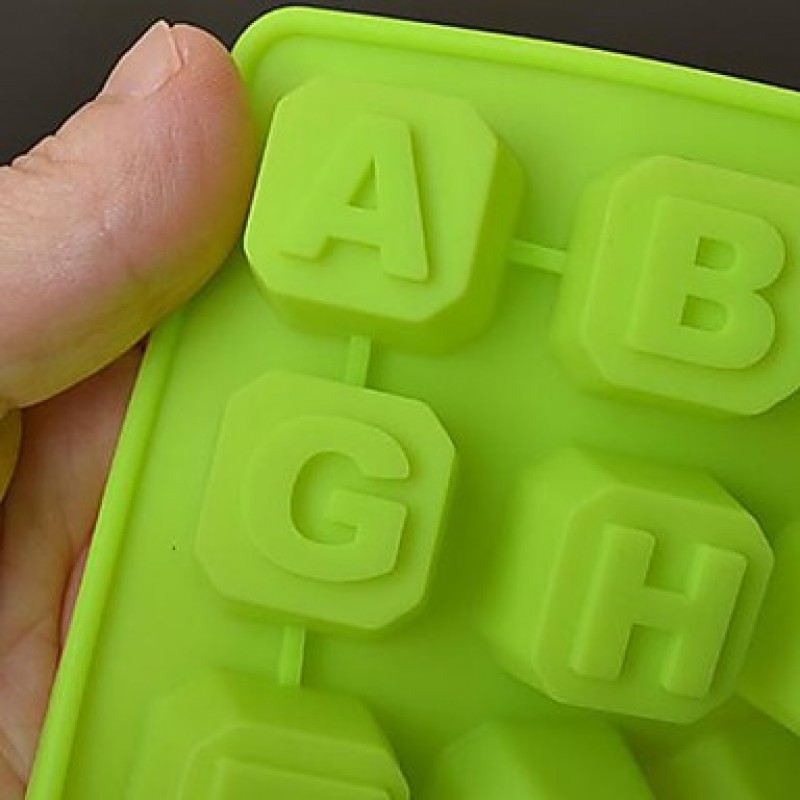 48 Grid of Letters Ice Mould Plastic Random Color(11.8x7x0.92 inch)