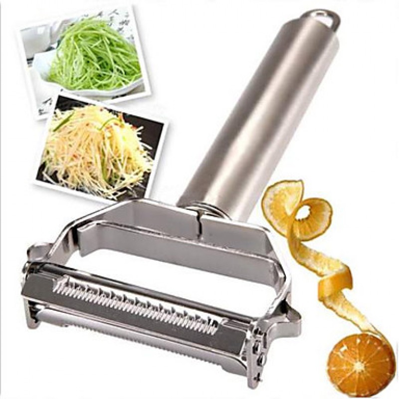 AllTopBargains Stainless Steel Potato Peeler Carrot Grater Julienne Fruit Vegetable Cutter Tool