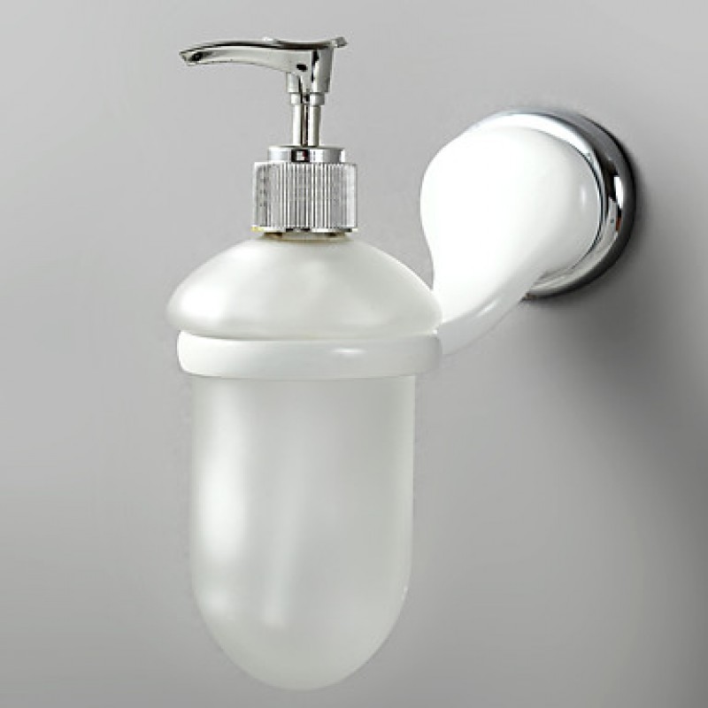 Contemporary Wall-mountedMirror Polished Bathroom Accessories Soap Dispenser