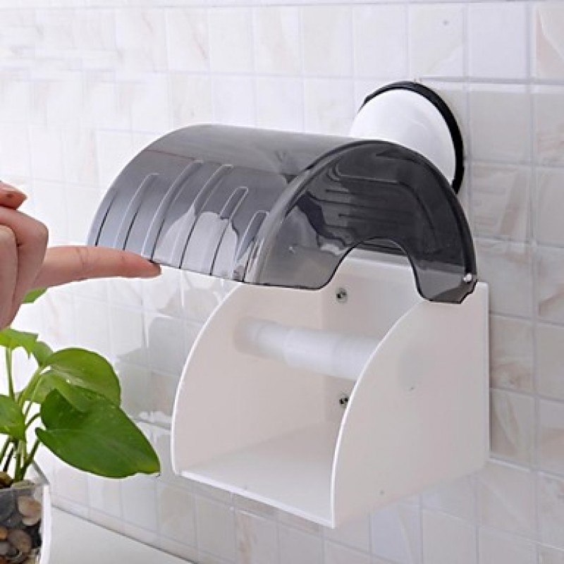 Powerful Sucker Toilet Roll Holder/Waterproof Toilet Paper Frame With Suction Cup