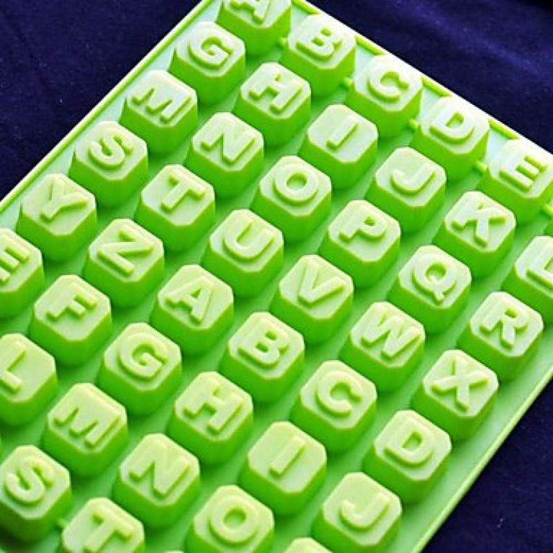 48 Grid of Letters Ice Mould Plastic Random Color(11.8x7x0.92 inch)