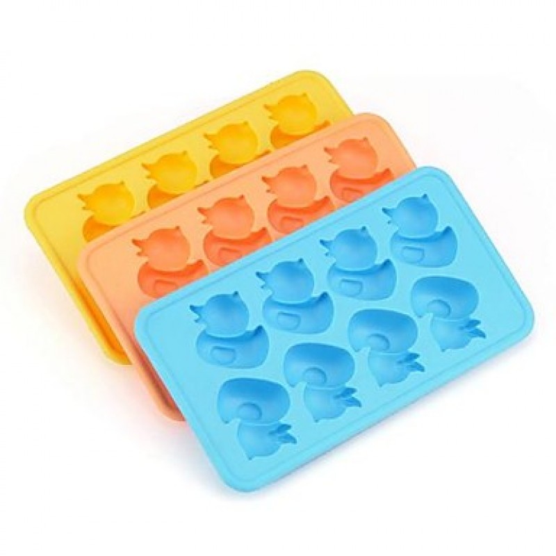 Cartoon Duck Ice Mould Silicone Ice Cubes (Random Color) , Silicone