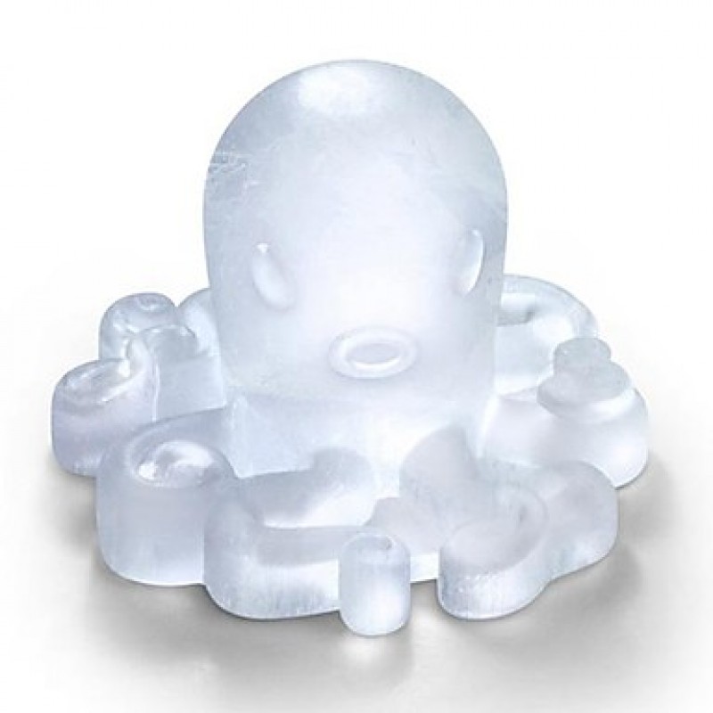 Cartoon Octopus Pattern Ice Mould Silicone Ice Cubes (Random Color) , Silicone 5.2"x5.2"x1.56"